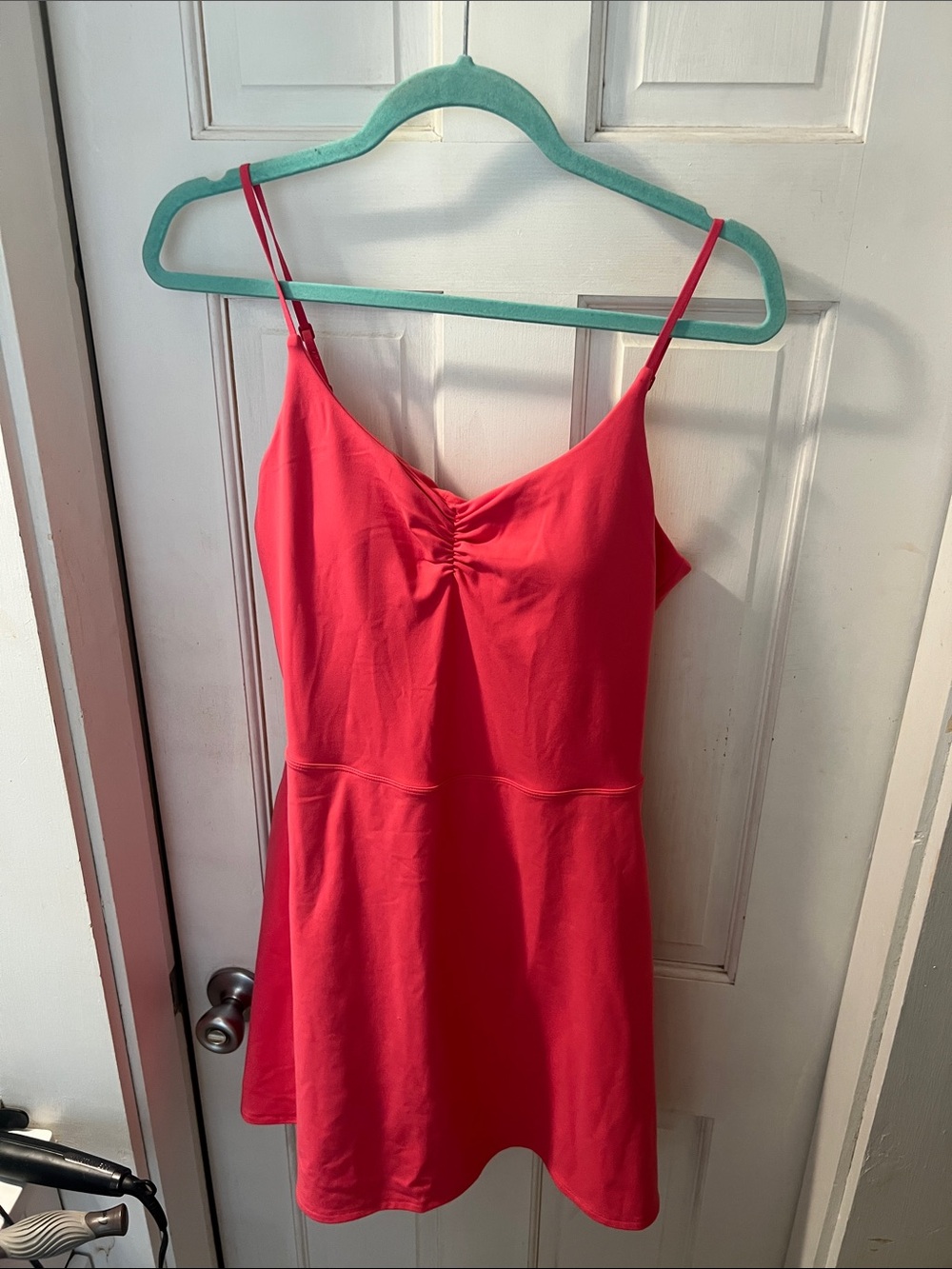 Women's Hot Pink Athletic Spaghetti-Strap Dress